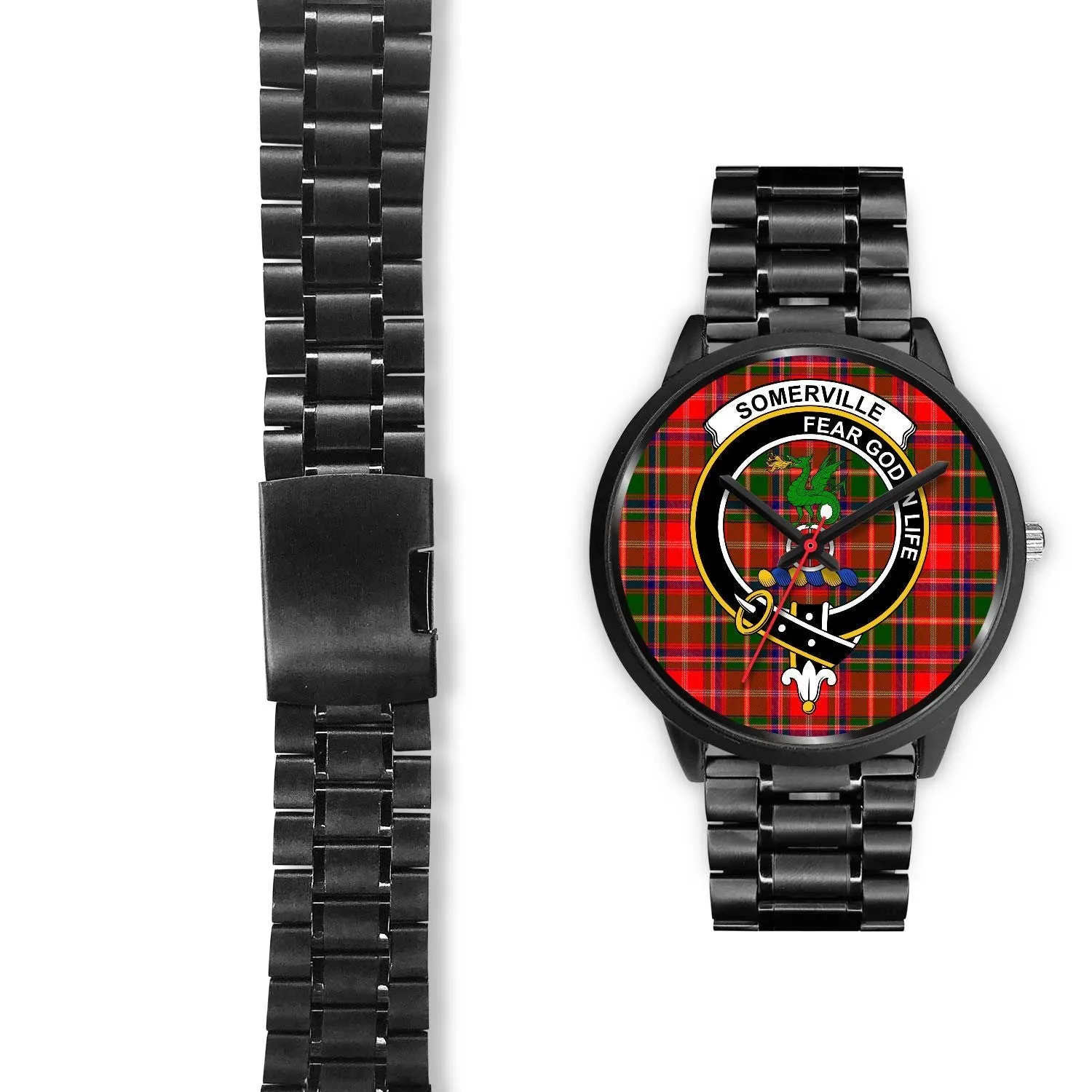 Somerville Clan Badge Tartan Black Watch