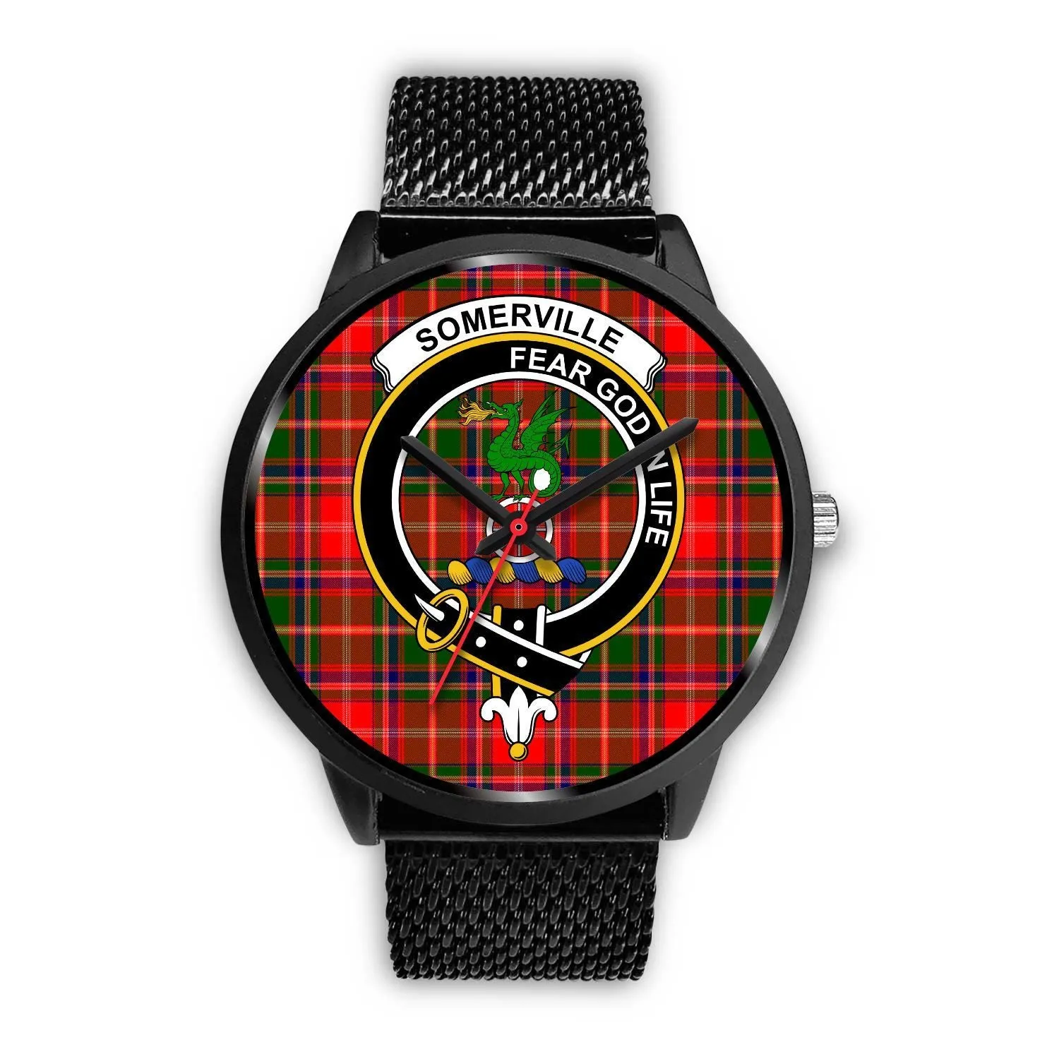 Somerville Clan Badge Tartan Black Watch