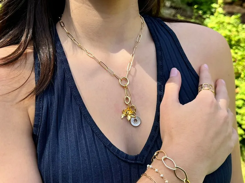 Sparkling Mother of Pearl Charm