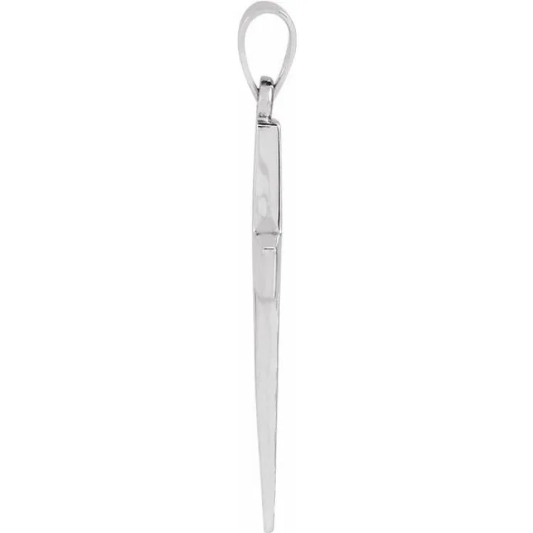 Sterling Silver 23x15.9 mm Cross Pendant