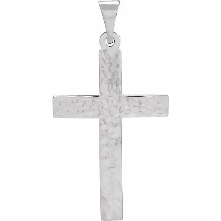 Sterling Silver 23x15.9 mm Cross Pendant