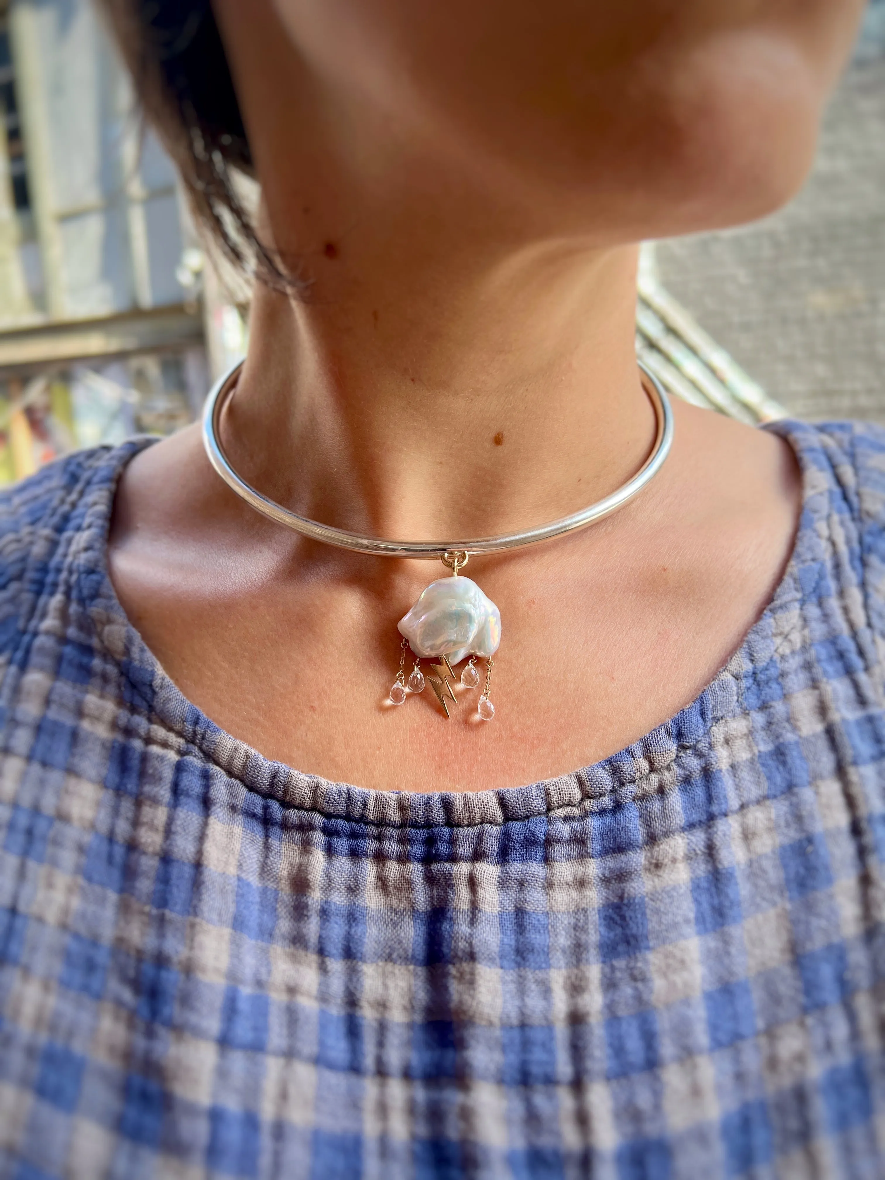 Storm Cloud Torque Necklace