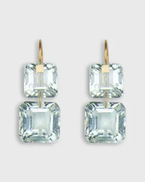 Summer Incandescence Earrings in Green Quartz