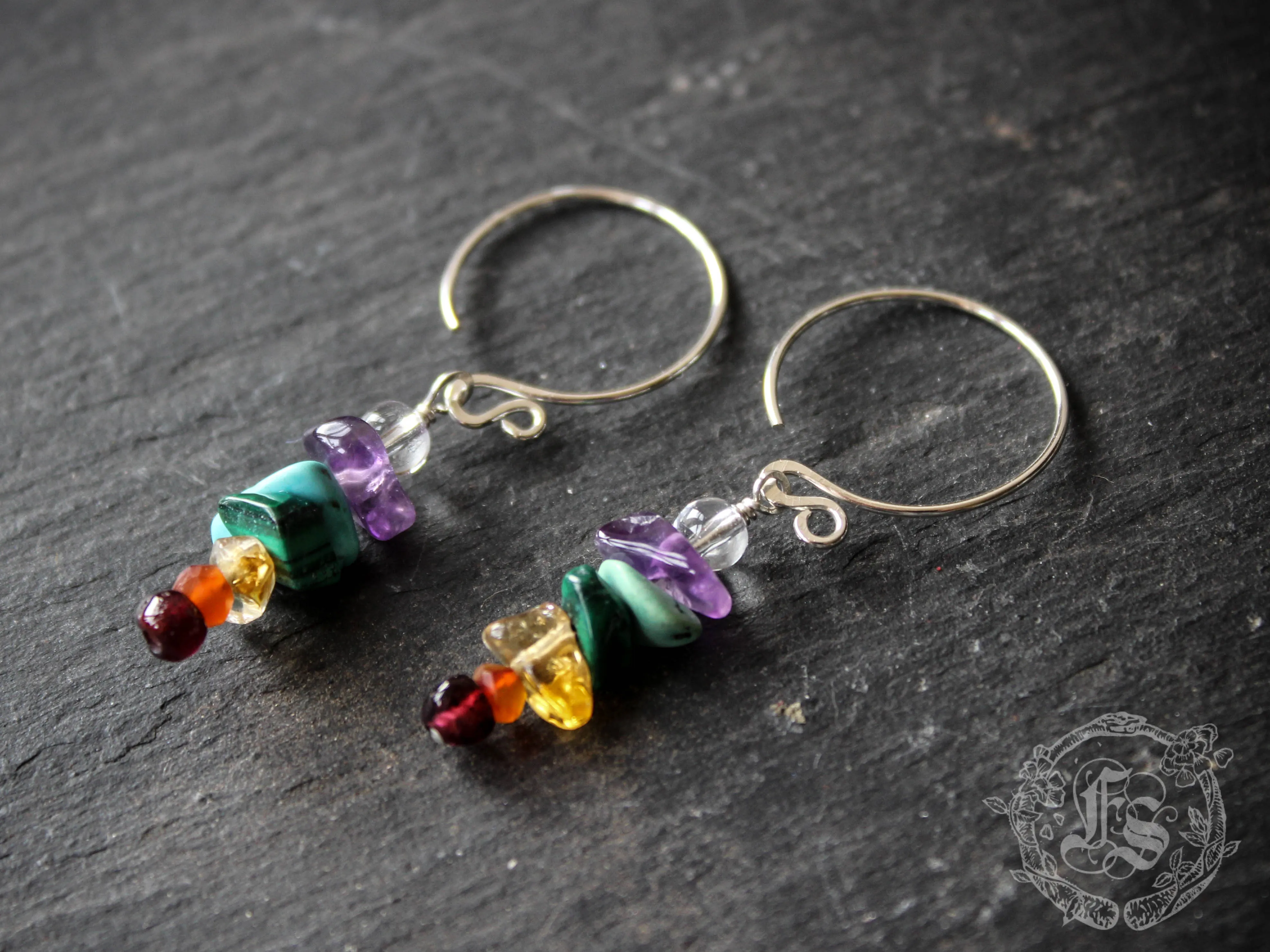 Tiny Bifrost Earrings in Sterling Silver