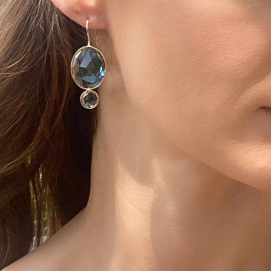 Valencia Grand Oval Earring-Rose Silver