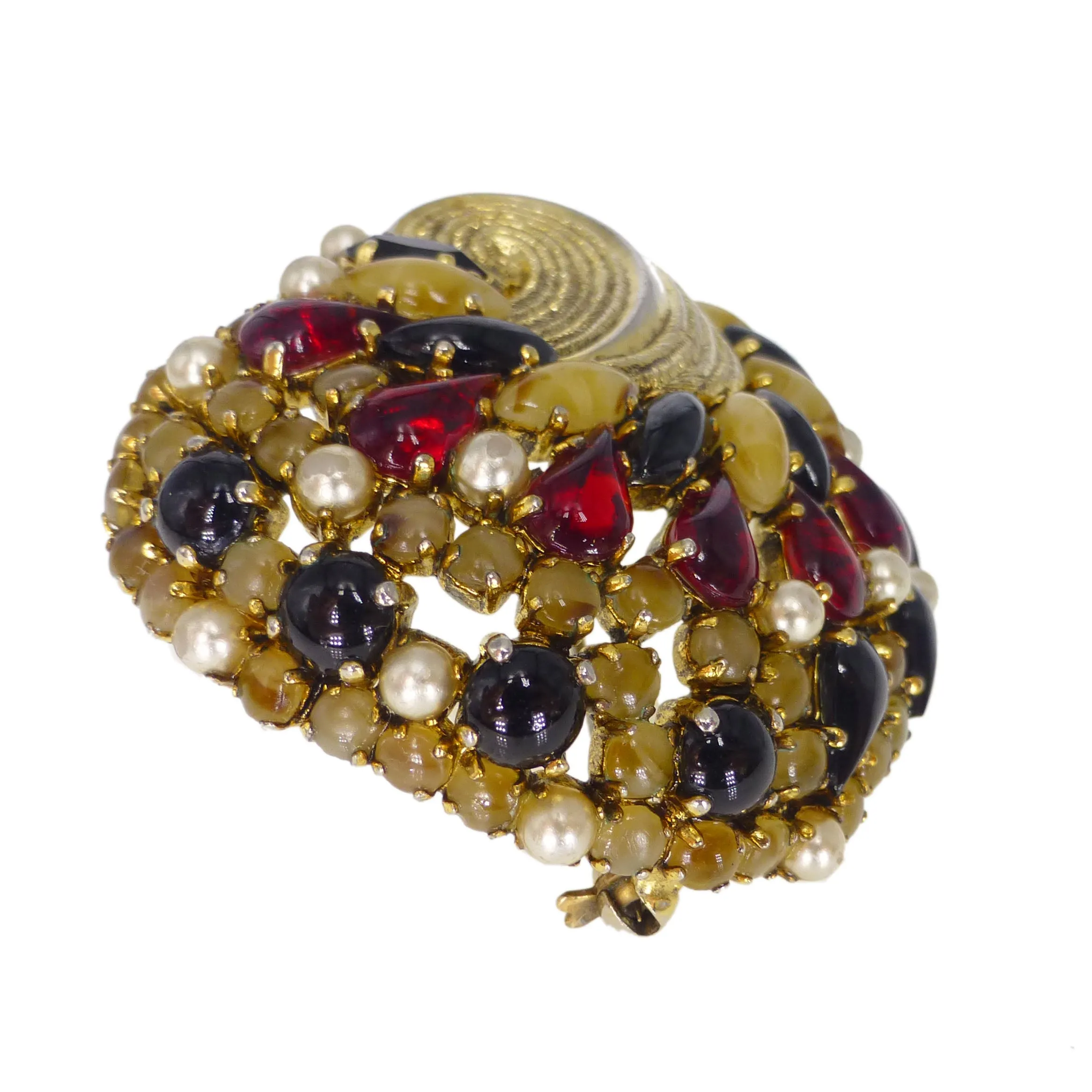 Vintage Christian Dior ‘1963’ Glass Shell Brooch