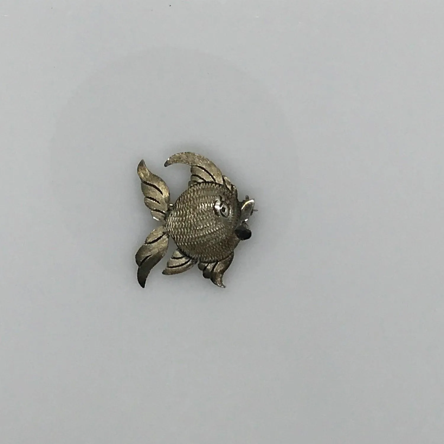 Vintage Detailed Mexican Silver Fish Brooch