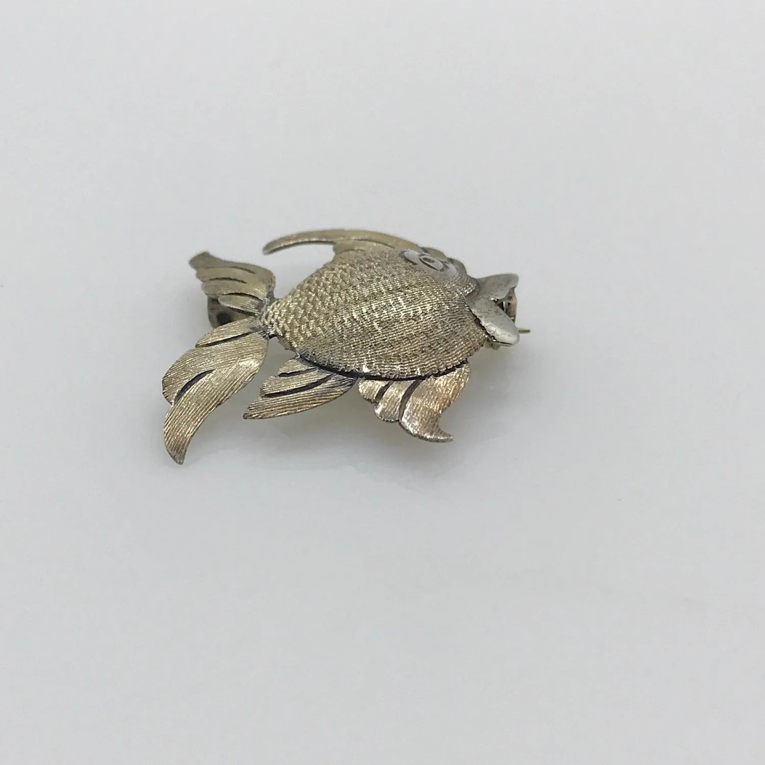 Vintage Detailed Mexican Silver Fish Brooch