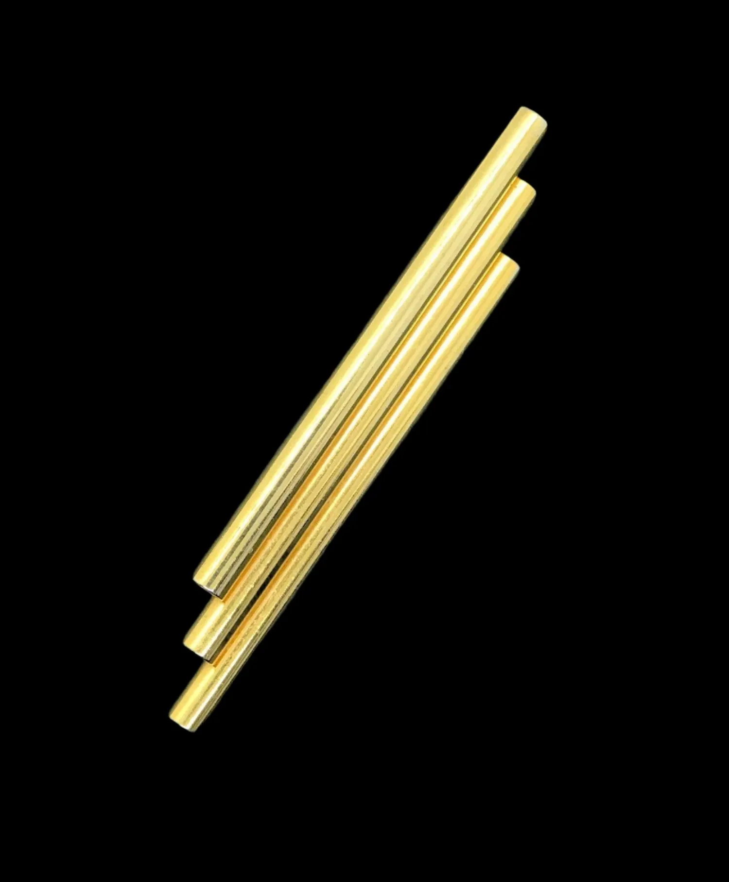 Vintage Gold Abstract Tubular Brooch