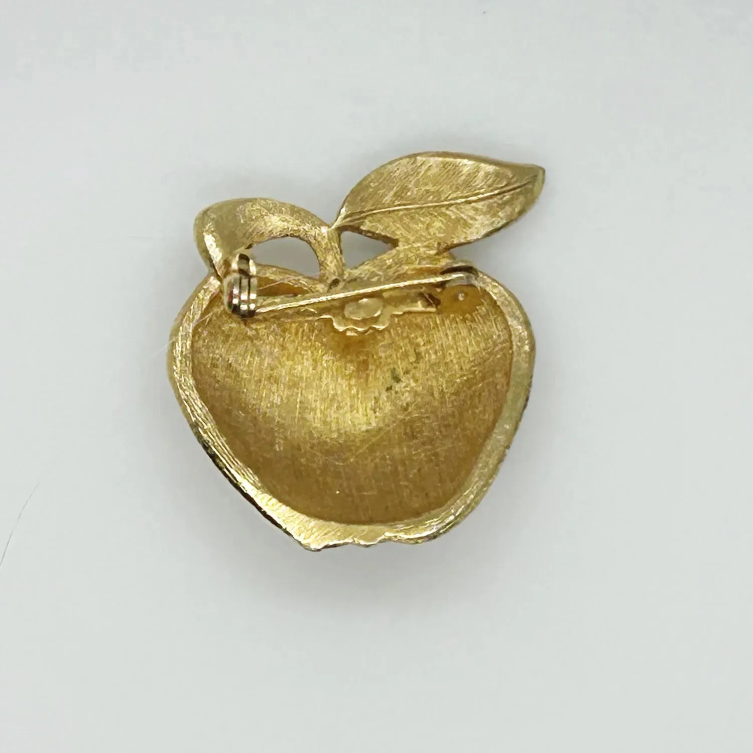 Vintage Gold Coro Apple Brooch