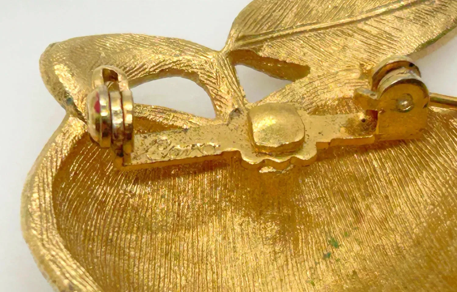 Vintage Gold Coro Apple Brooch