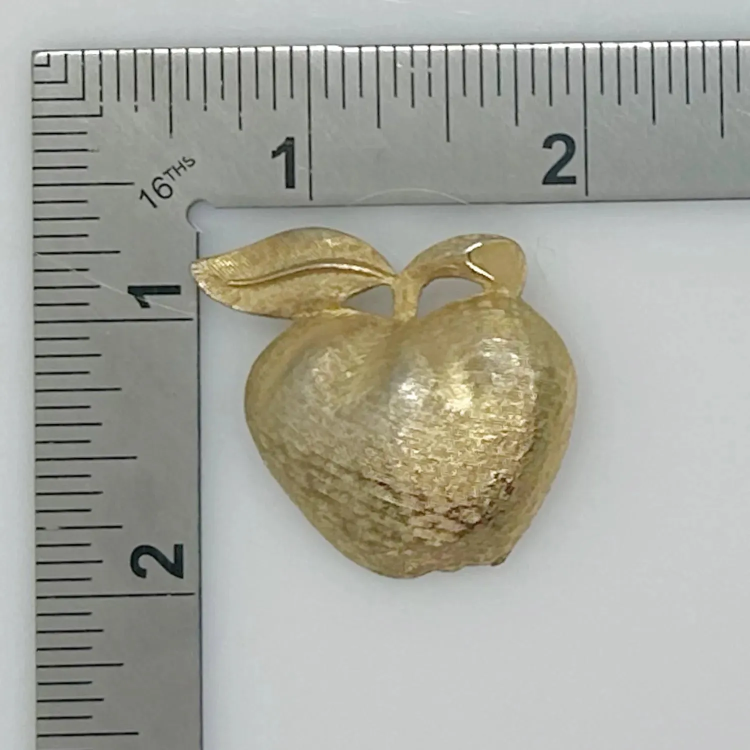 Vintage Gold Coro Apple Brooch