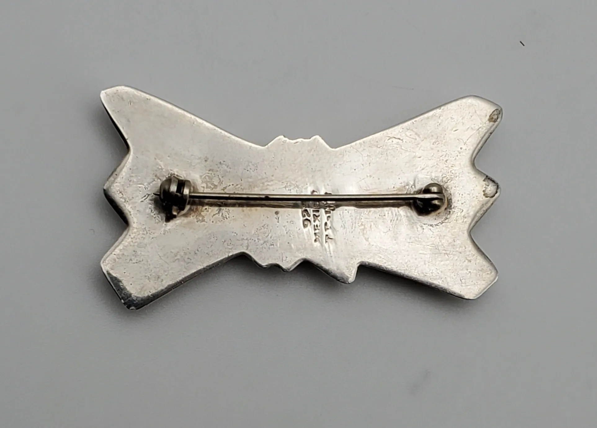 Vintage Handmade Sterling Silver Bow Brooch