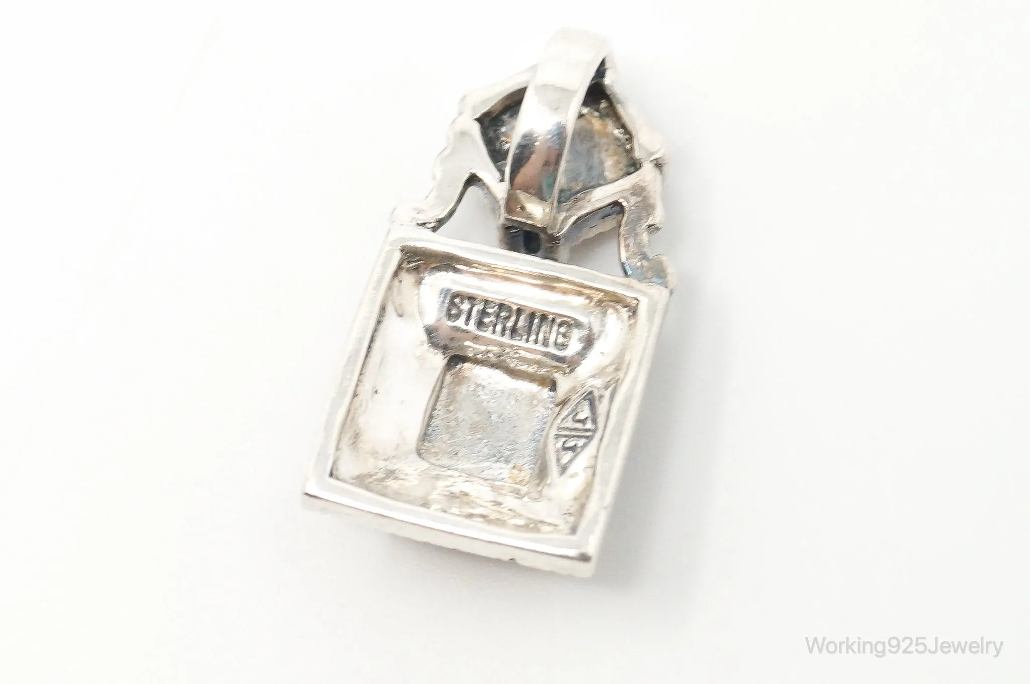 Vintage Judith Jack Marcasite Art Deco Sterling Silver Pendant