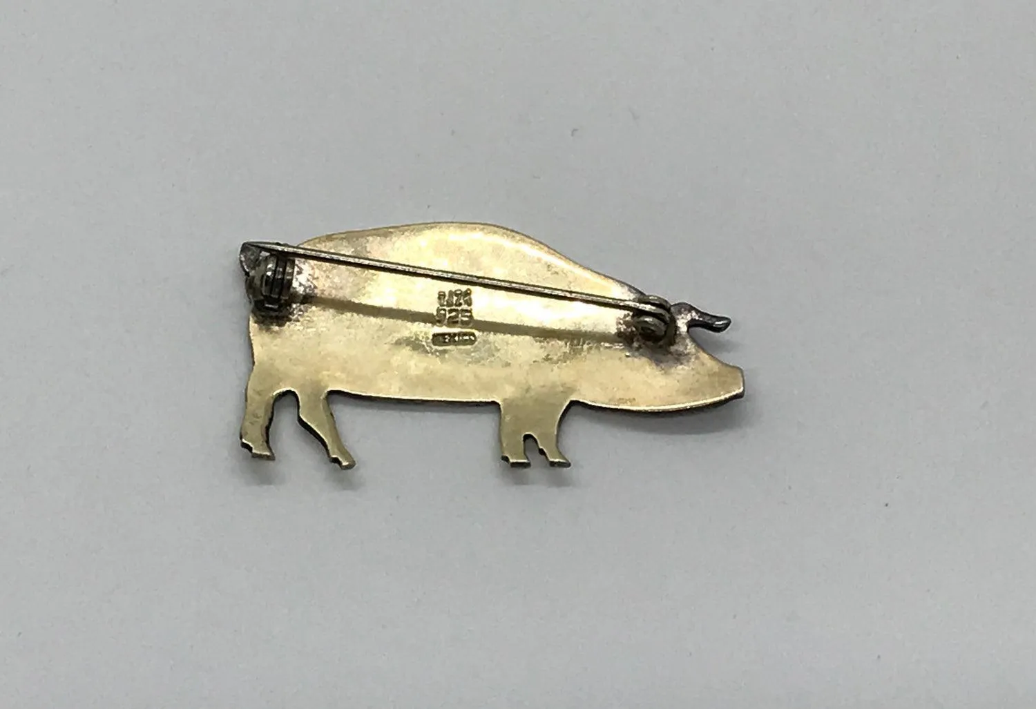 Vintage Taxco Sterling Silver Pig Brooch