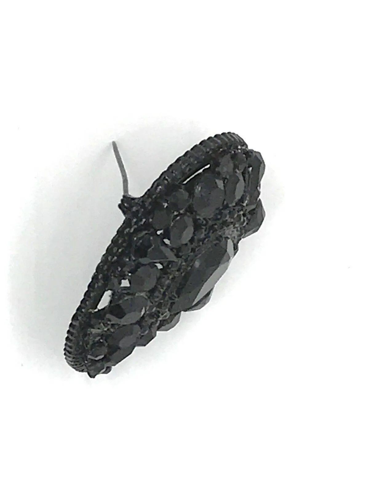 Wonderful Vintage "Art" Black Brooch in Paisley Shape
