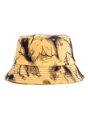 Yellow Lightning Print Bucket Hat